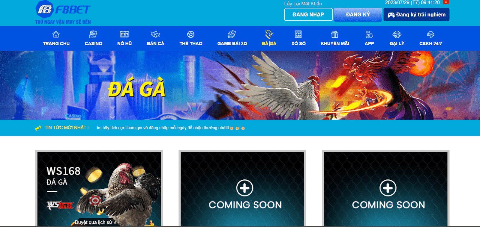 Giới thiệu sảnh cược đá gà tại F8bet